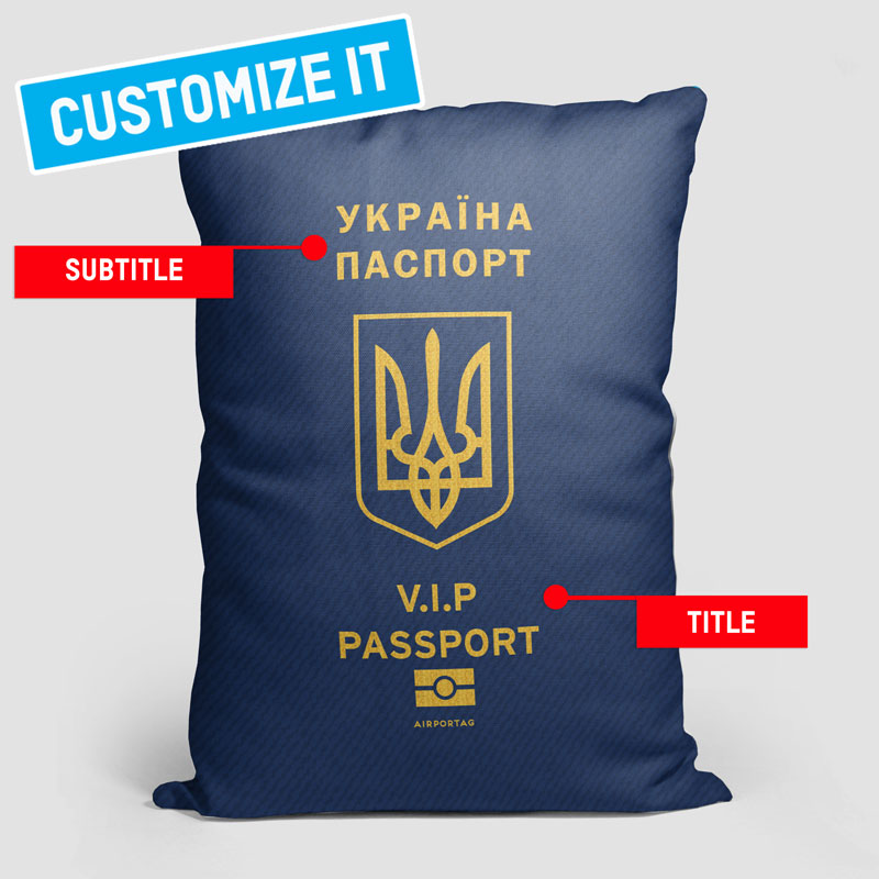 Ukraine - Coussin rectangulaire passeport