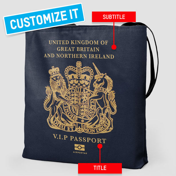 イギリス - パスポート トートバッグ