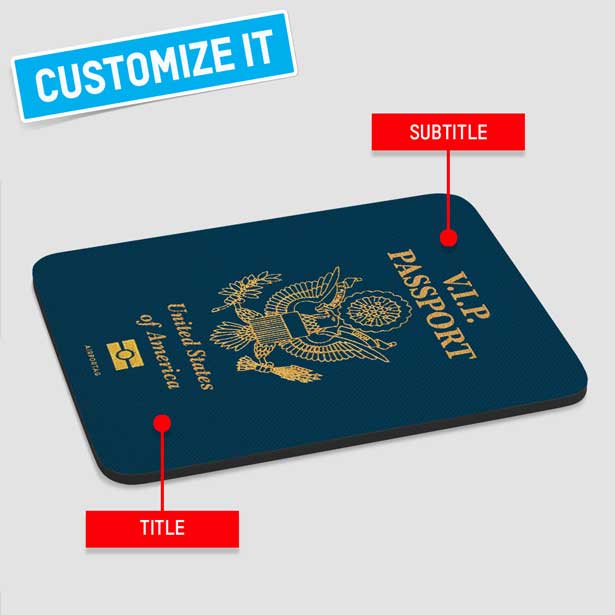 米国 - パスポート マウスパッド