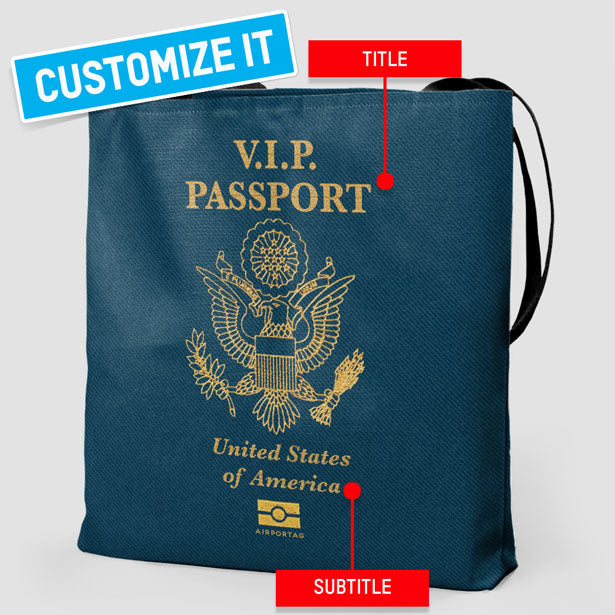 United States - Passport Tote Bag