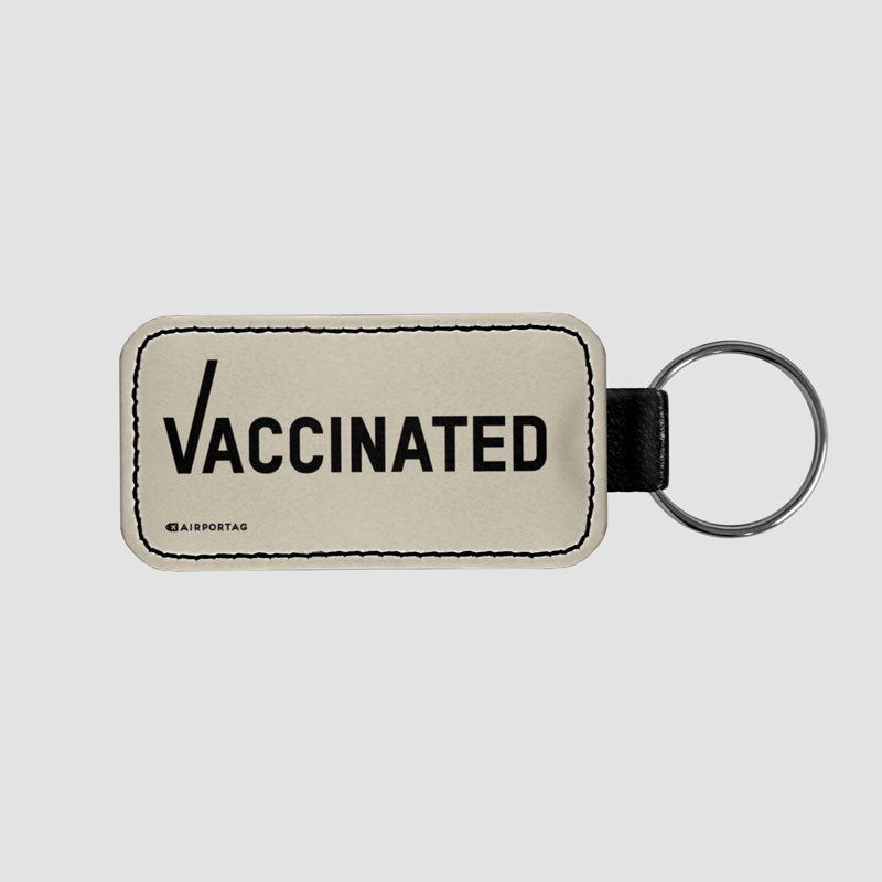 Vacciné - Porte-clés en cuir