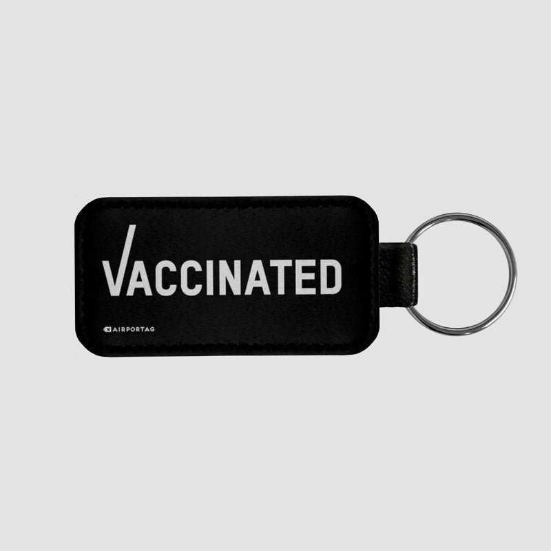 Vaccinated - Leather Keychain