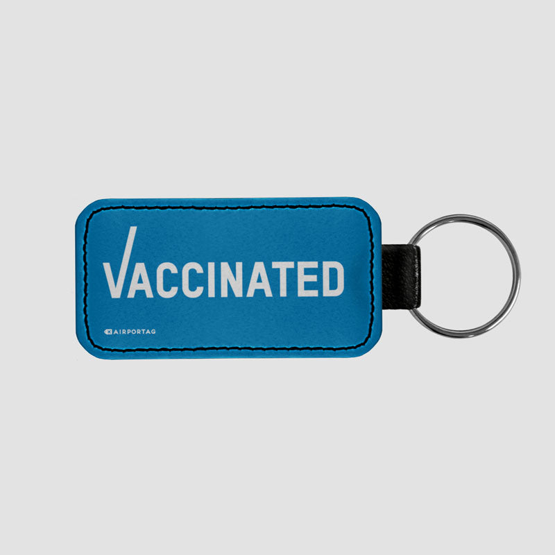 Vacciné - Porte-clés en cuir