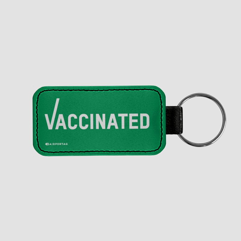 Vaccinated - Leather Keychain