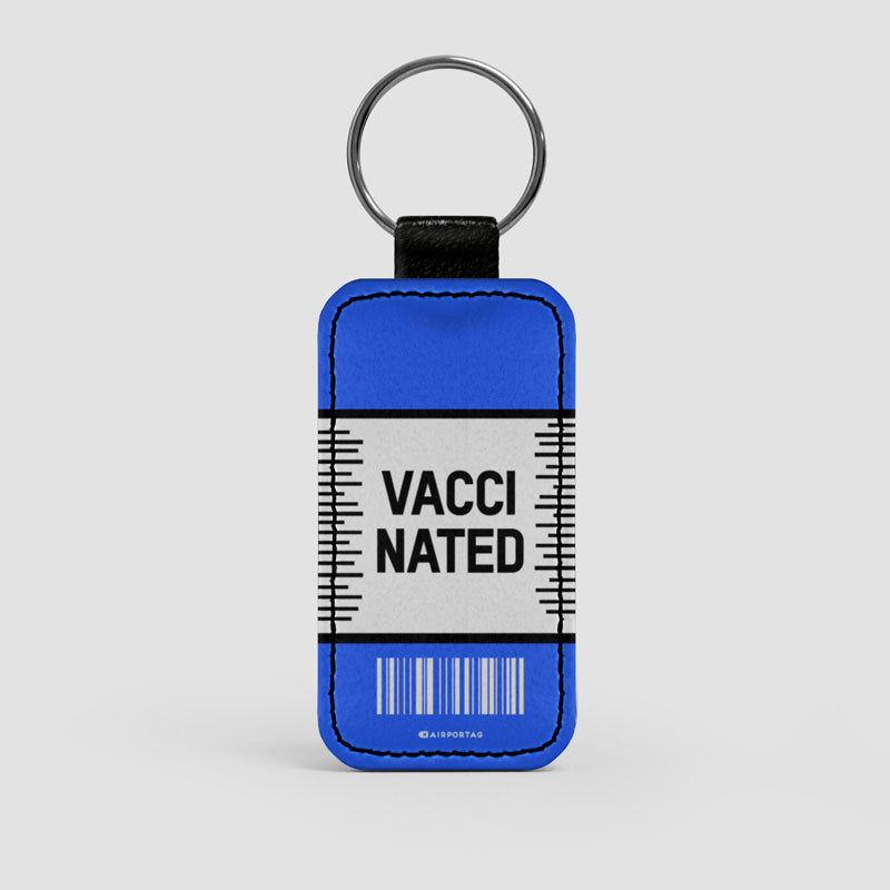 Étiquette vaccinée - Porte-clés en cuir