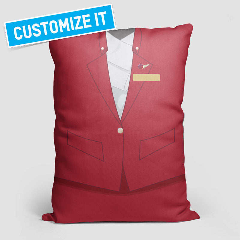 VS Female Cabin Crew Uniform - Throw Pillow