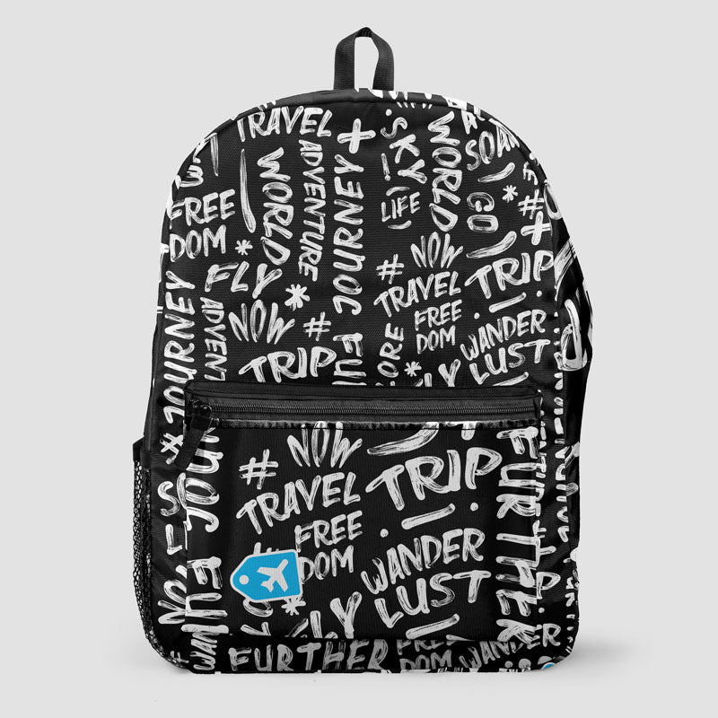 Wanderlust Words Backpack