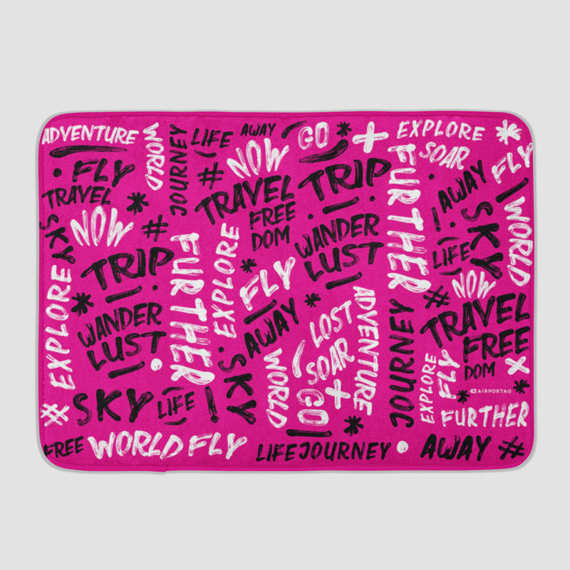 Wanderlust Words - Bath Mat