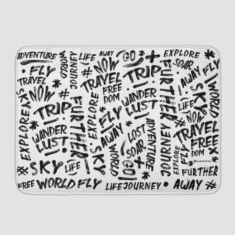 Wanderlust Words - Bath Mat