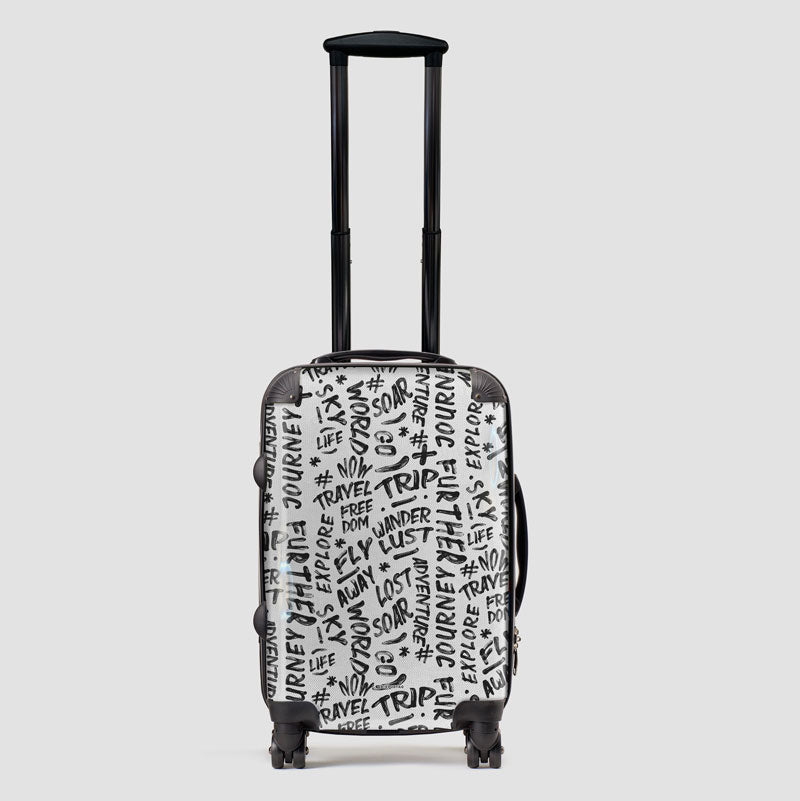 Black and sales white luggage