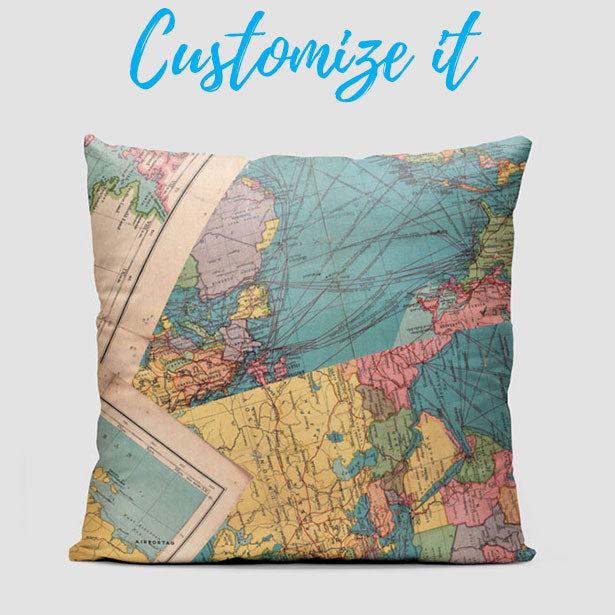 Where To Next? - Throw Pillow airportag.myshopify.com