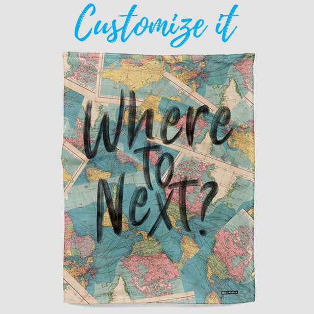 Where To Next? - Blanket airportag.myshopify.com