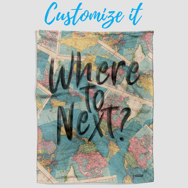 Where To Next? - Blanket airportag.myshopify.com