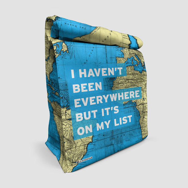 I Haven't Been - World Map - Lunch Bag airportag.myshopify.com