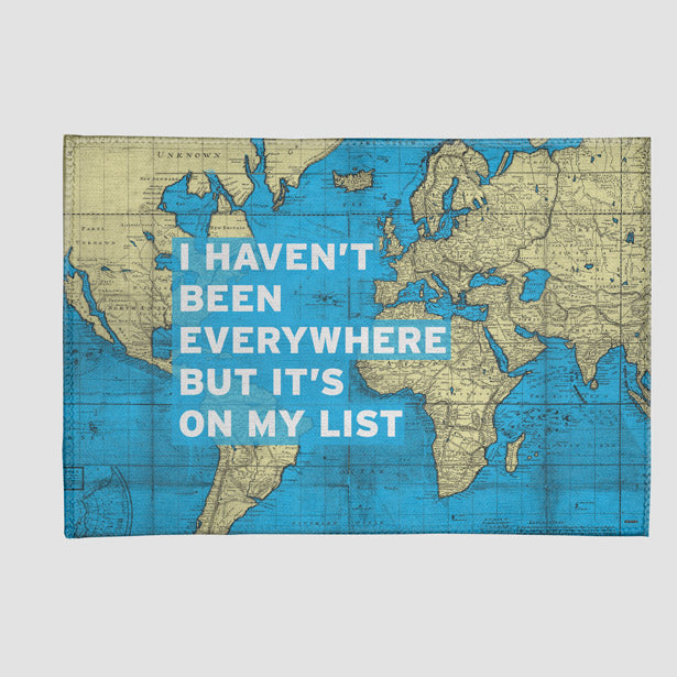 I Haven't Been - World Map - Rectangular Rug airportag.myshopify.com