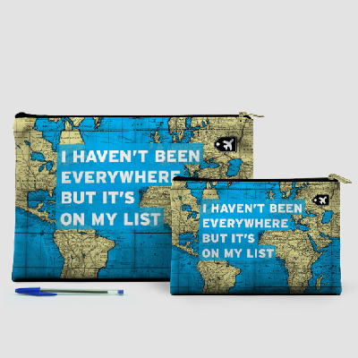 I Haven't Been - World Map - Pouch Bag
