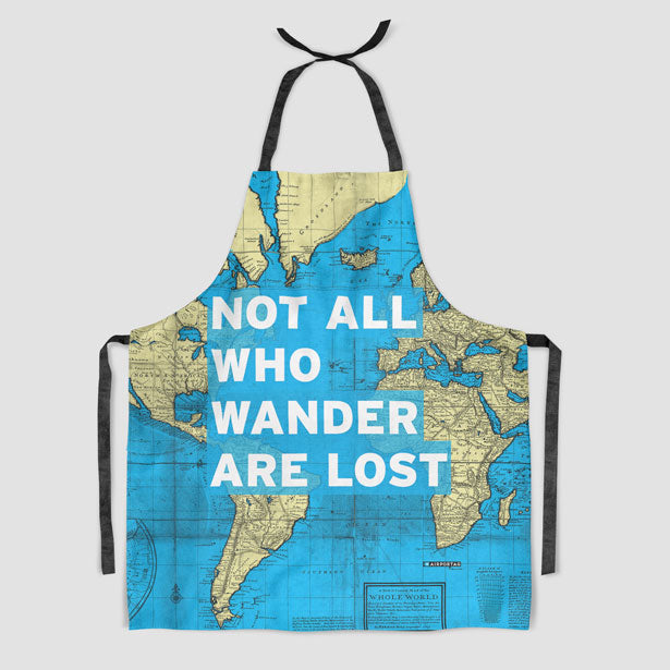 Not All Who - World Map - Kitchen Apron - Airportag