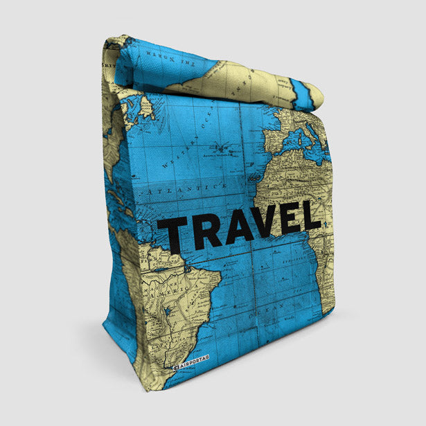 Travel - World Map - Lunch Bag airportag.myshopify.com