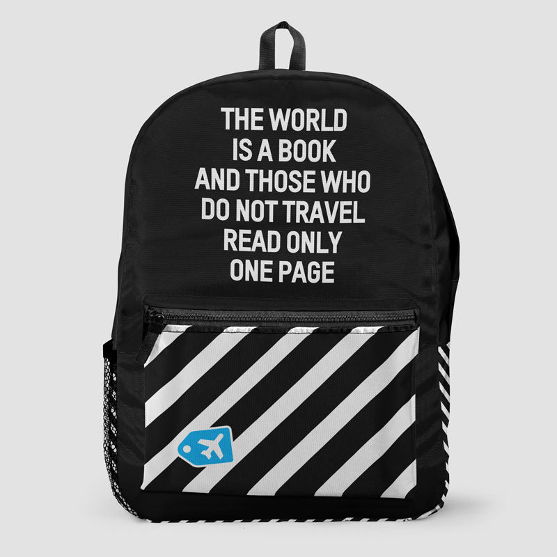 The World Is A Book - Backpack - Airportag
