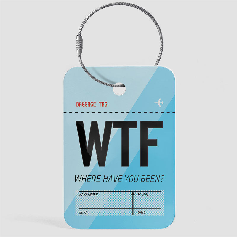 Abréviation drôle WTF - Étiquette de bagage