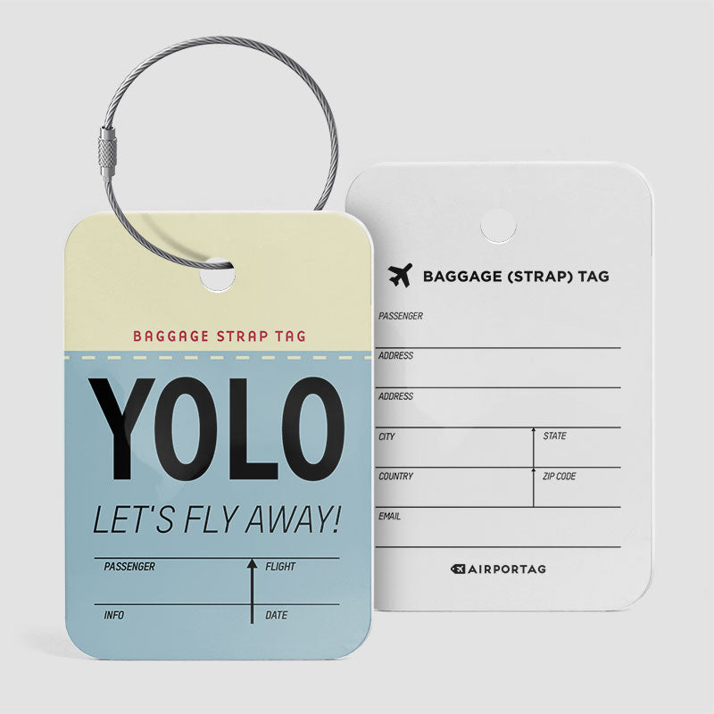 YOLO Abréviation drôle - Étiquette de bagage