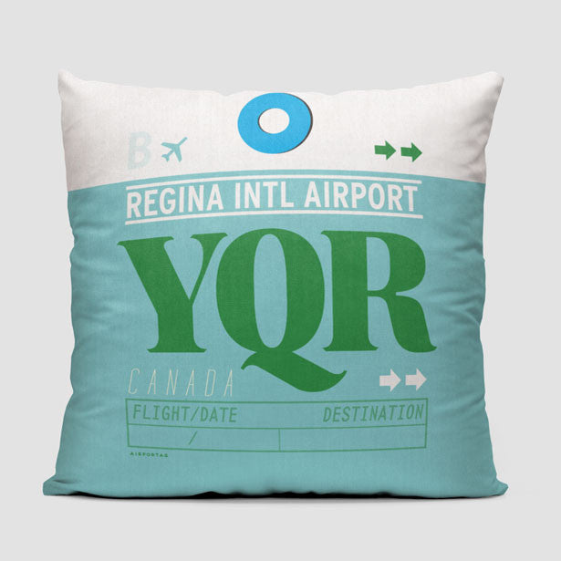 YQR - Throw Pillow - Airportag